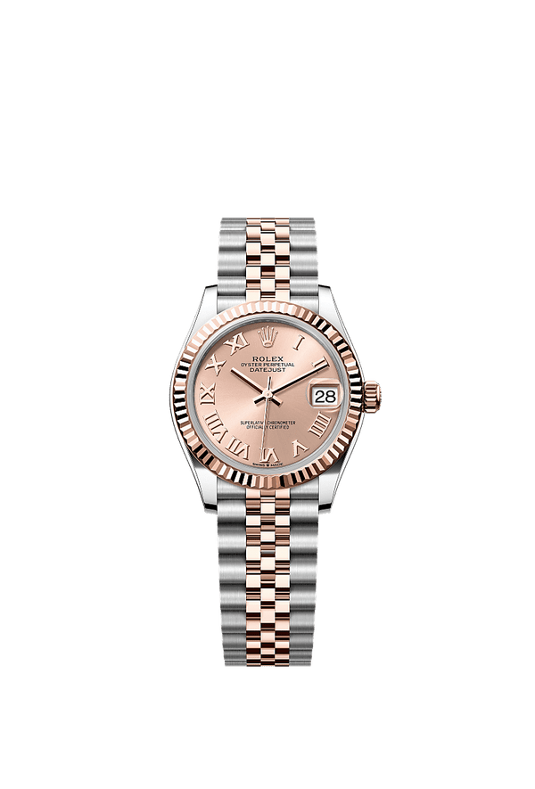 Rolex Datejust 31 - Staal / Rosegoud - Roze wijzerplaat (278271)