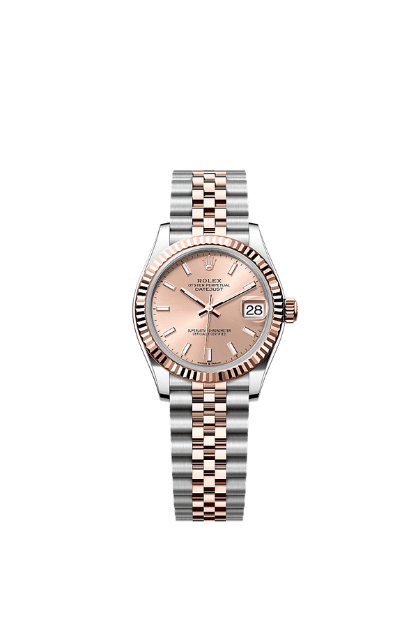Rolex Datejust 31 - Staal / Rosegoud - Roze wijzerplaat (278271)
