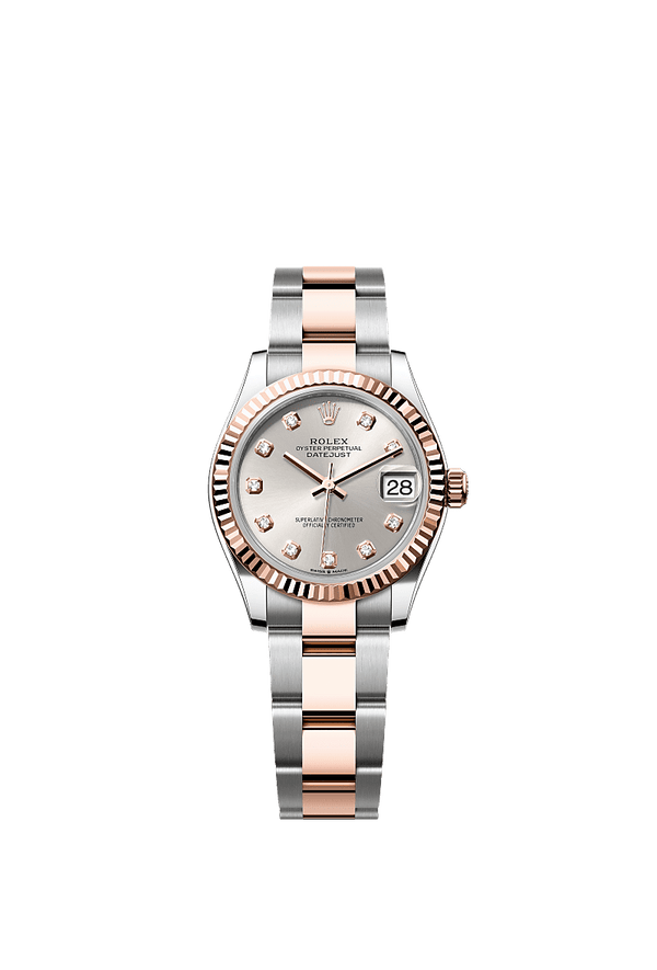 Rolex Datejust 31 - Staal / Rosegoud - Zilver wijzerplaat (278271)