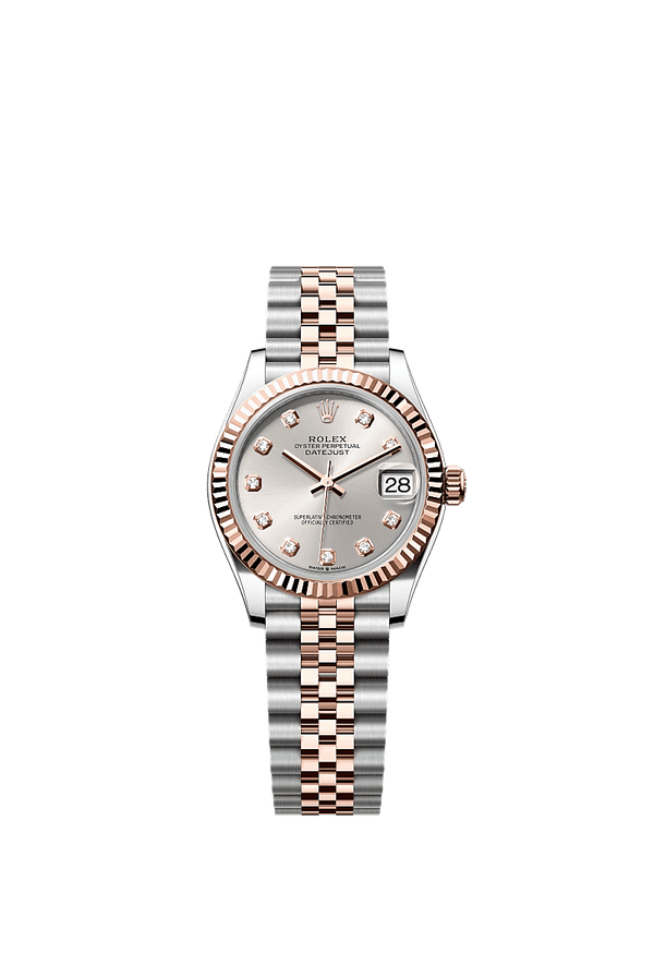 Rolex Datejust 31 - Staal / Rosegoud - Zilver wijzerplaat (278271)