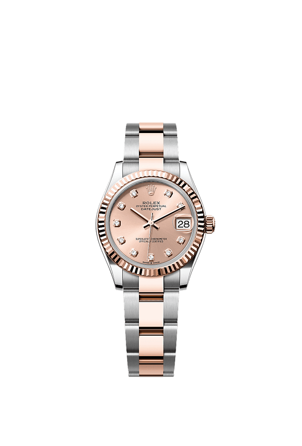 Rolex Datejust 31 - Staal / Rosegoud - Roze wijzerplaat (278271)