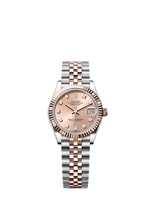 Rolex Datejust 31 - Staal / Rosegoud - Roze wijzerplaat (278271)