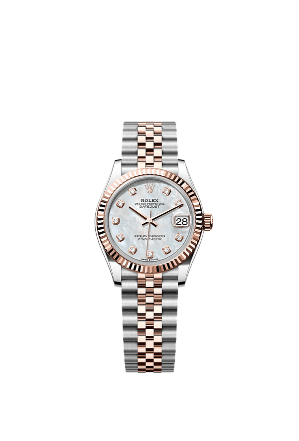 Rolex Datejust 31 - Staal / Rosegoud - Parelmoer wijzerplaat (278271)