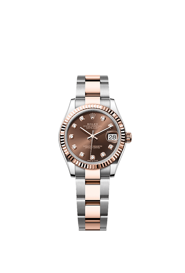 Rolex Datejust 31 - Staal / Rosegoud - Bruin wijzerplaat (278271)