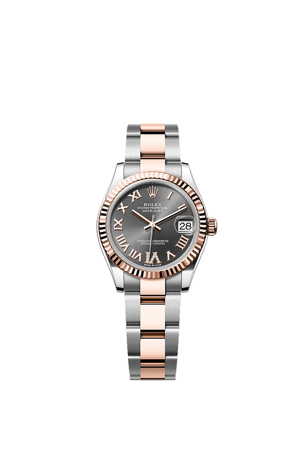 Rolex Datejust 31 - Staal / Rosegoud - Grijs wijzerplaat (278271)