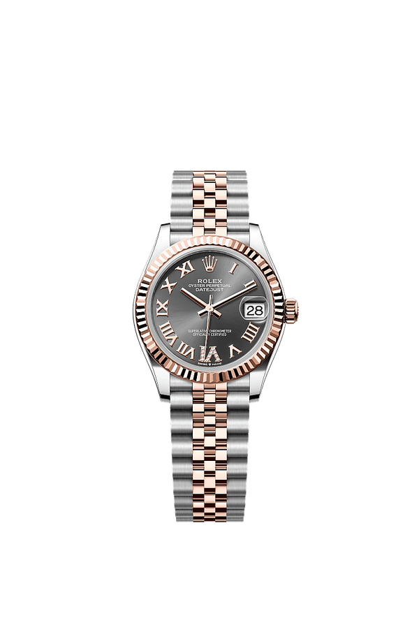Rolex Datejust 31 - Staal / Rosegoud - Grijs wijzerplaat (278271)