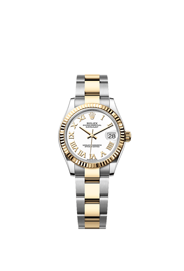 Rolex Datejust 31 - Staal / Geelgoud - Wit wijzerplaat (278273)