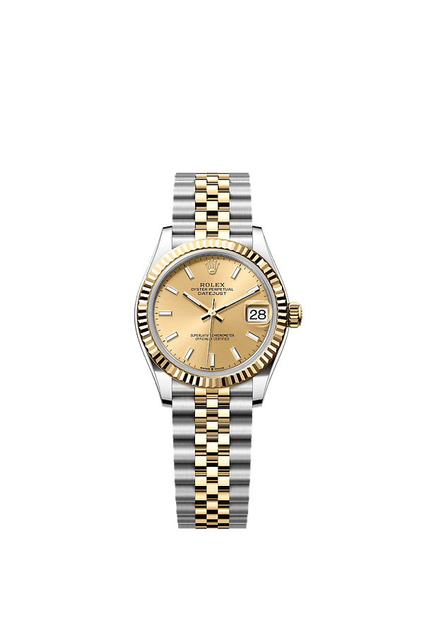 Rolex Datejust 31 - Staal / Geelgoud - Champagne wijzerplaat (278273)