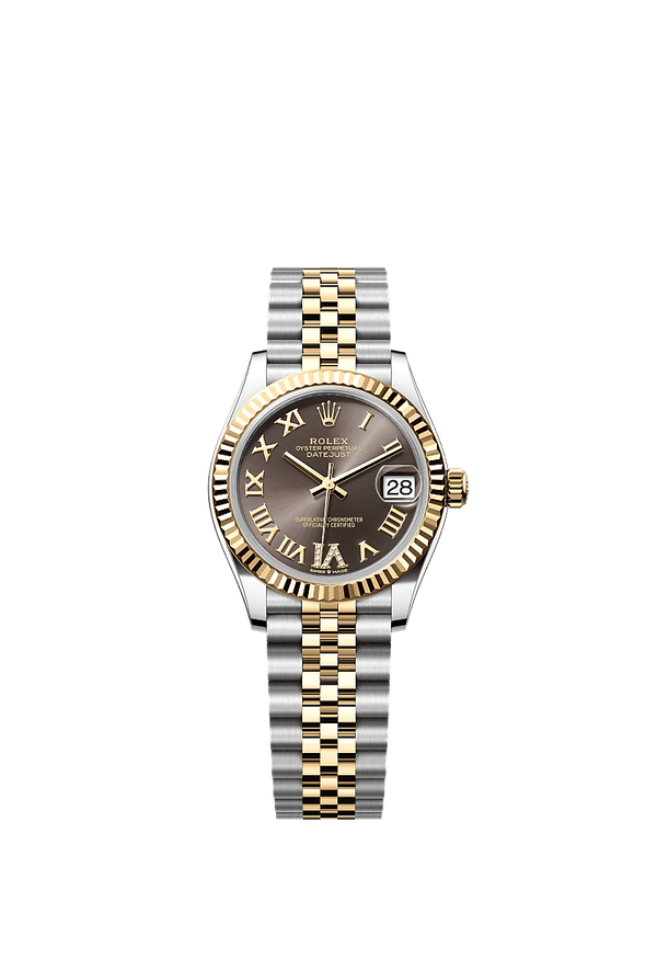 Rolex Datejust 31 - Staal / Geelgoud - Grijs wijzerplaat (278273)