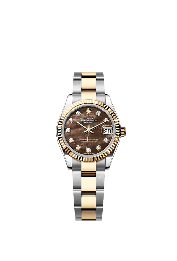 Rolex Datejust 31 - Staal / Geelgoud - Zwart wijzerplaat (278273)