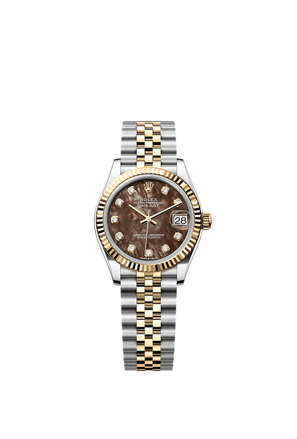 Rolex Datejust 31 - Staal / Geelgoud - Zwart wijzerplaat (278273)