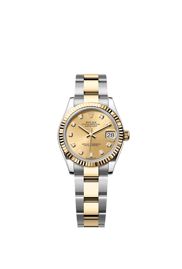 Rolex Datejust 31 - Staal / Geelgoud - Champagne wijzerplaat (278273)