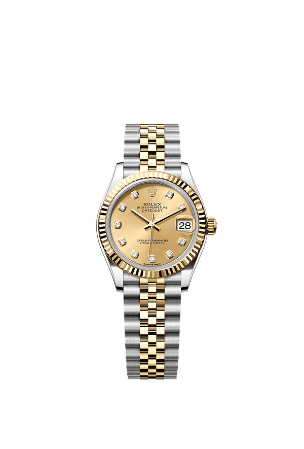 Rolex Datejust 31 - Staal / Geelgoud - Champagne wijzerplaat (278273)