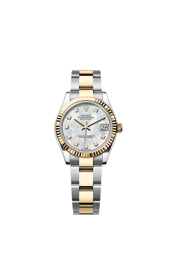 Rolex Datejust 31 - Staal / Geelgoud - Parelmoer wijzerplaat (278273)