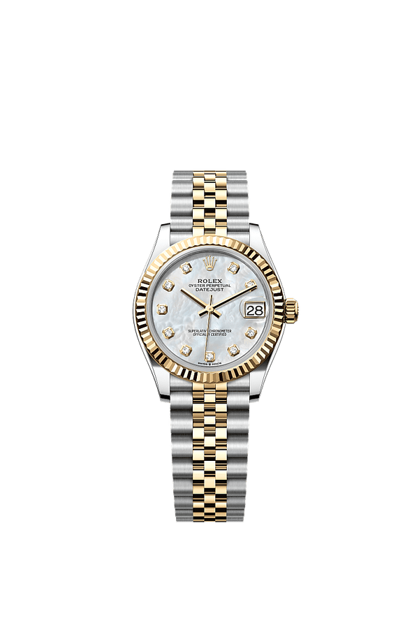Rolex Datejust 31 - Staal / Geelgoud - Parelmoer wijzerplaat (278273)