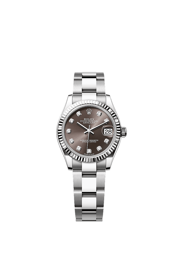 Rolex Datejust 31 - Staal / Witgoud - Grijs wijzerplaat (278274)
