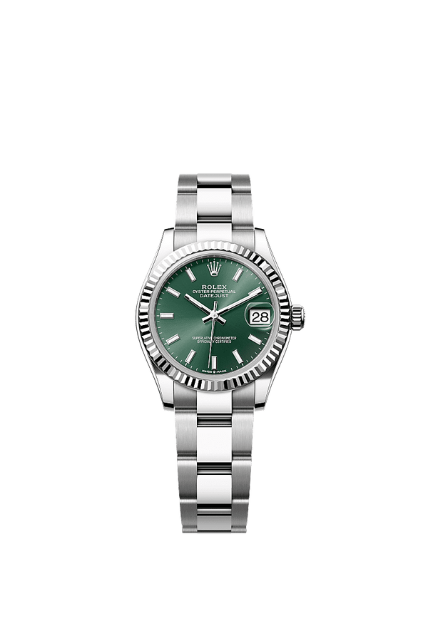 Rolex Datejust 31 - Staal / Witgoud - Groen wijzerplaat (278274)