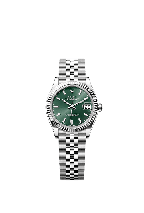 Rolex Datejust 31 - Staal / Witgoud - Groen wijzerplaat (278274)