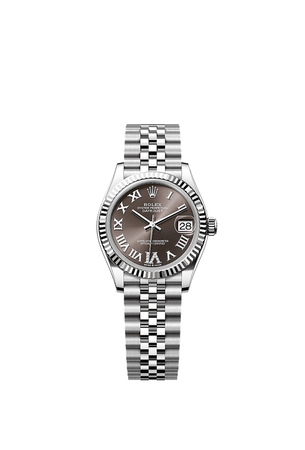 Rolex Datejust 31 - Staal / Witgoud - Grijs wijzerplaat (278274)