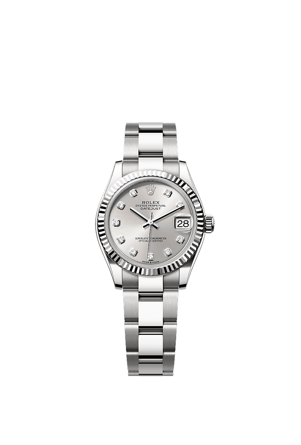 Rolex Datejust 31 - Staal / Witgoud - Zilver wijzerplaat (278274)