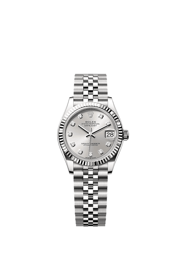Rolex Datejust 31 - Staal / Witgoud - Zilver wijzerplaat (278274)