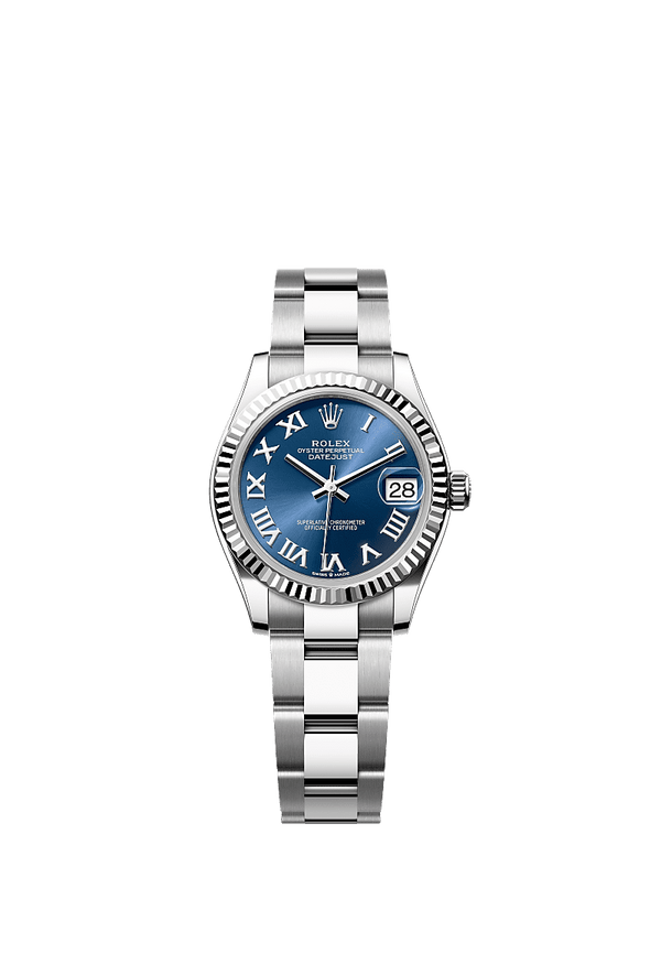 Rolex Datejust 31 - Staal / Witgoud - Blauw wijzerplaat (278274)