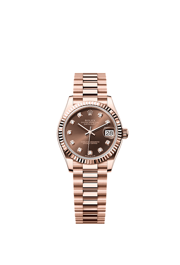 Rolex Datejust 31 - Rosegoud - Bruin wijzerplaat (278275)