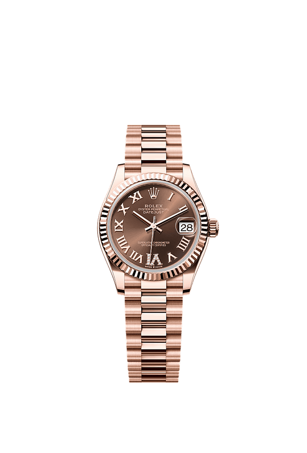 Rolex Datejust 31 - Rosegoud - Bruin wijzerplaat (278275)