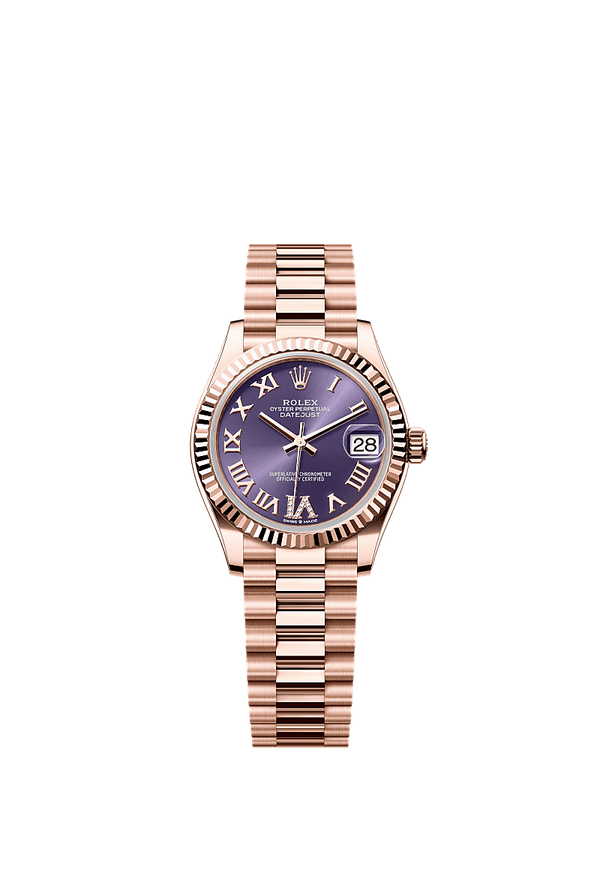 Rolex Datejust 31 - Rosegoud - Paars wijzerplaat (278275)