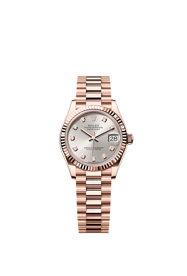 Rolex Datejust 31 - Rosegoud - Zilver wijzerplaat (278275)
