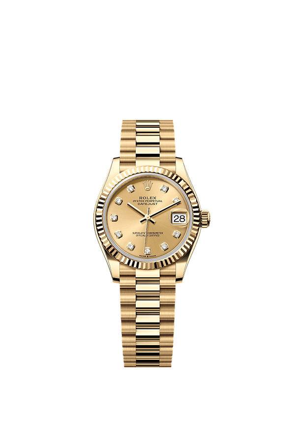 Rolex Datejust 31 - Geelgoud - Champagne wijzerplaat (278278)