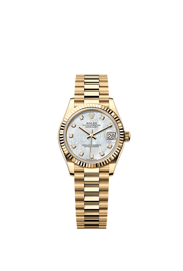 Rolex Datejust 31 - Geelgoud - Parelmoer wijzerplaat (278278)