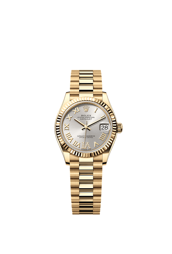 Rolex Datejust 31 - Geelgoud - Zilver wijzerplaat (278278)