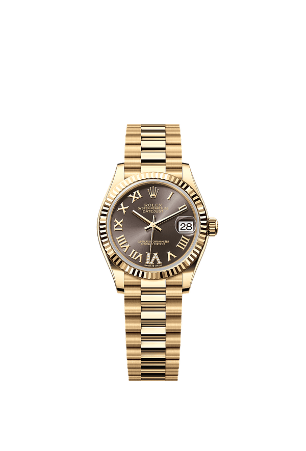 Rolex Datejust 31 - Geelgoud - Grijs wijzerplaat (278278)