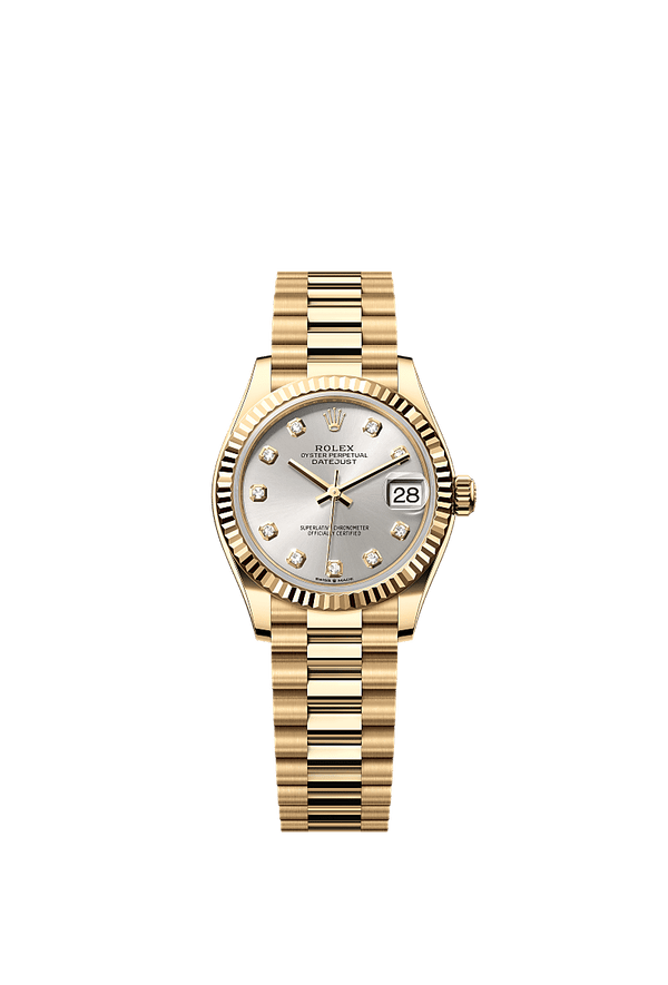 Rolex Datejust 31 - Geelgoud - Zilver wijzerplaat (278278)