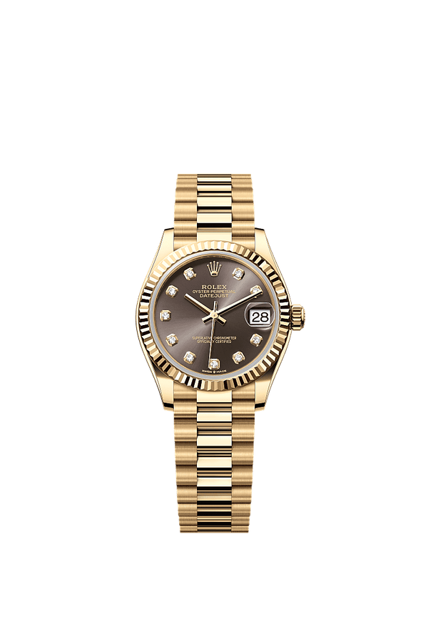 Rolex Datejust 31 - Geelgoud - Grijs wijzerplaat (278278)