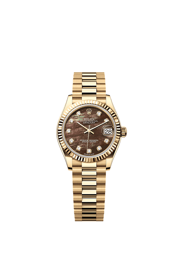 Rolex Datejust 31 - Geelgoud - Zwart wijzerplaat (278278)