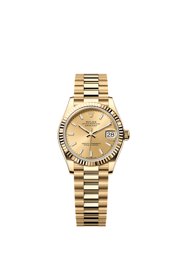 Rolex Datejust 31 - Geelgoud - Champagne wijzerplaat (278278)