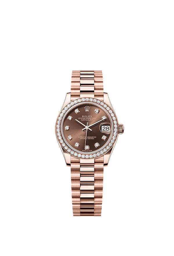 Rolex Datejust 31 - Rosegoud - Bruin wijzerplaat (278285RBR)