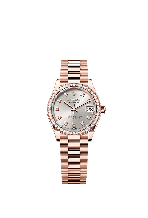 Rolex Datejust 31 - Rosegoud - Zilver wijzerplaat (278285RBR)