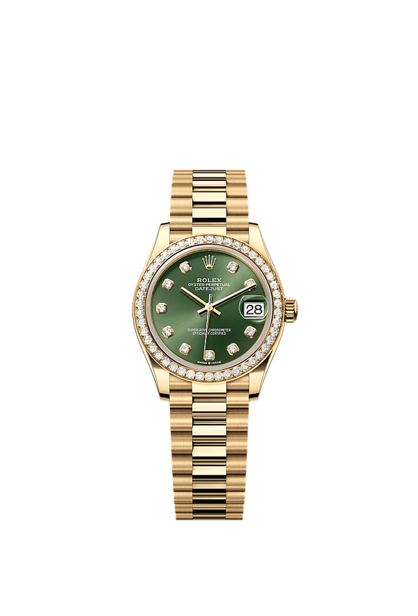 Rolex Datejust 31 - Geelgoud - Groen wijzerplaat (278288RBR)