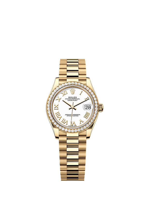 Rolex Datejust 31 - Geelgoud - Wit wijzerplaat (278288RBR)