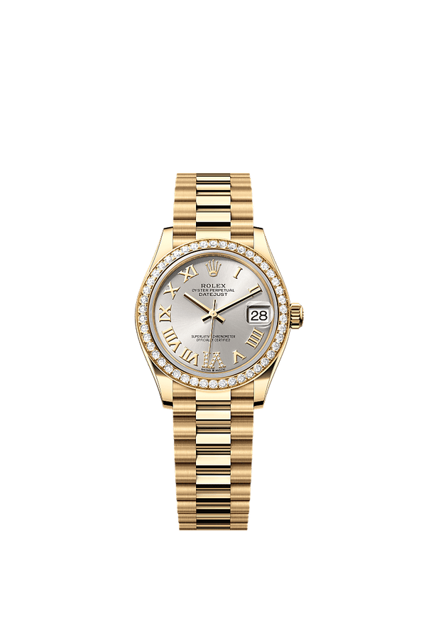 Rolex Datejust 31 - Geelgoud - Zilver wijzerplaat (278288RBR)