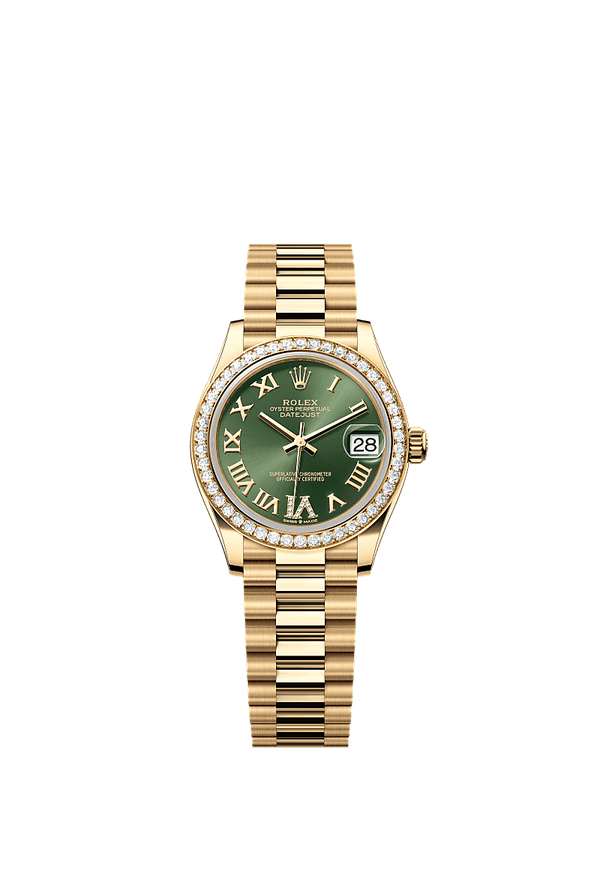 Rolex Datejust 31 - Geelgoud - Groen wijzerplaat (278288RBR)