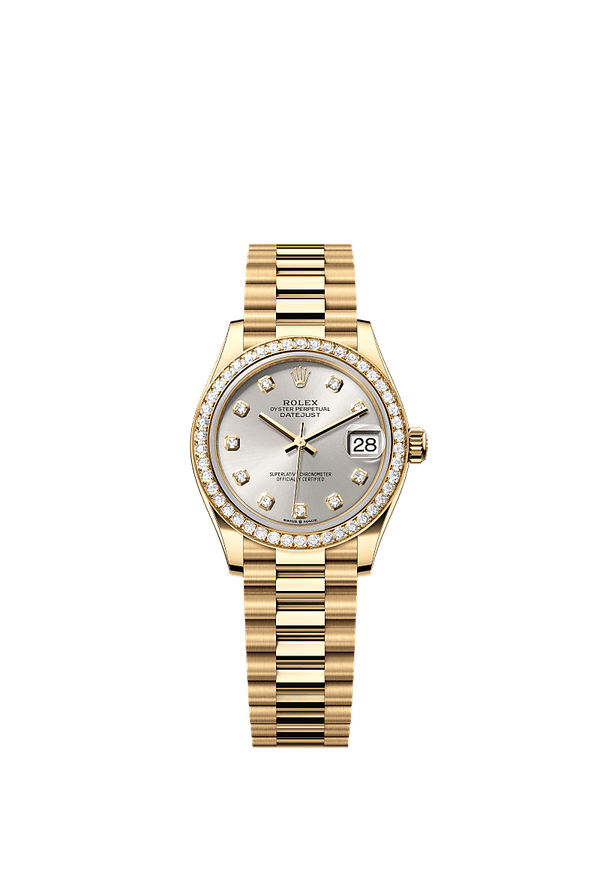 Rolex Datejust 31 - Geelgoud - Zilver wijzerplaat (278288RBR)