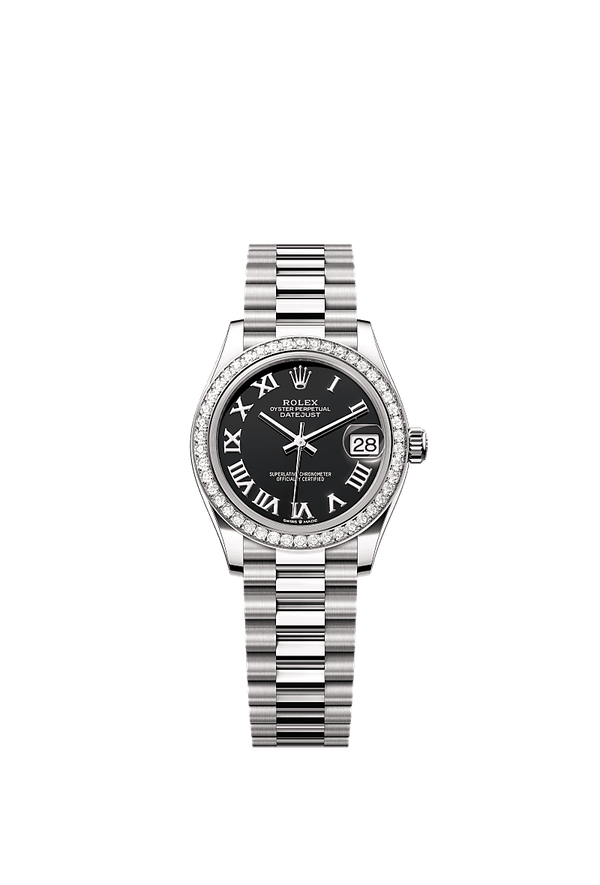 Rolex Datejust 31 - Witgoud - Zwart wijzerplaat (278289RBR)