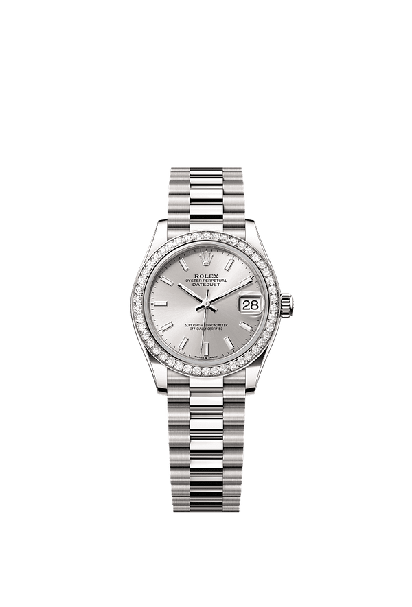 Rolex Datejust 31 - Witgoud - Zilver wijzerplaat (278289RBR)
