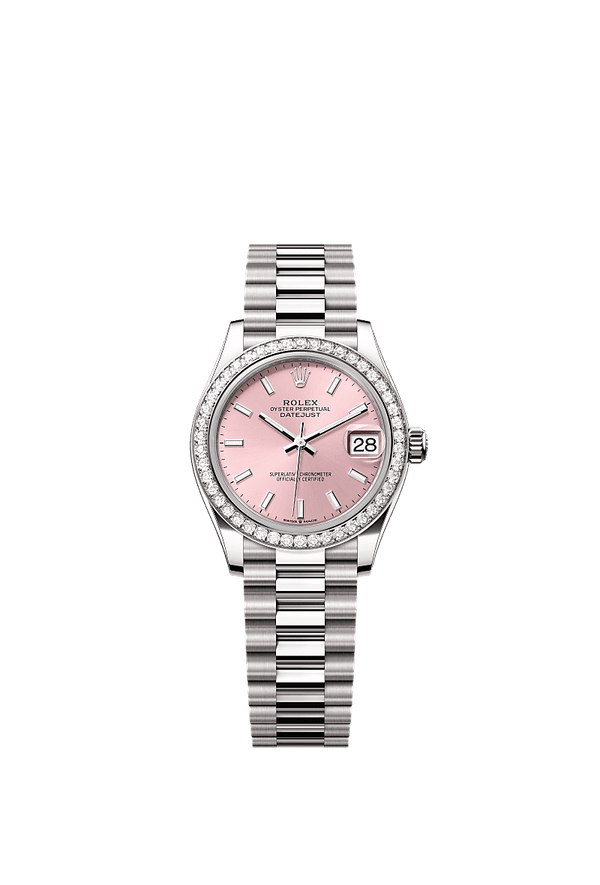 Rolex Datejust 31 - Witgoud - Roze wijzerplaat (278289RBR)