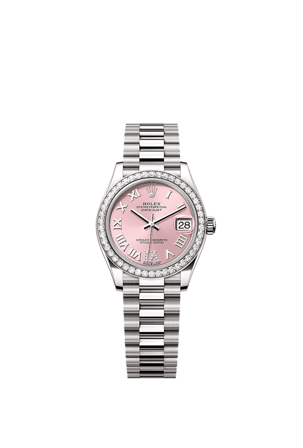 Rolex Datejust 31 - Witgoud - Roze wijzerplaat (278289RBR)