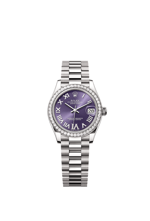 Rolex Datejust 31 - Witgoud - Paars wijzerplaat (278289RBR)